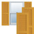 Ekena Millwork Farmhouse/Flat Panel Combination Fixed Mount Shutters - Painted Expanded Cellular PVC - TFP101LVF15X070TU