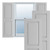 Ekena Millwork Farmhouse/Flat Panel Combination Fixed Mount Shutters - Painted Expanded Cellular PVC - TFP101RPF12X026PR