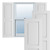 Ekena Millwork Farmhouse/Flat Panel Combination Fixed Mount Shutters - Primed Expanded Cellular PVC - TFP101RPF12X026UN