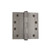 Grandeur Hardware - 4" Button Tip Heavy Duty Hinge with Square Corners - Antique Pewter - BUTHNG - 819994