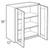 Mantra Cabinetry - Omni Paint - Wall Cut-for-Glass Cabinets - WCG3636-OMNI GRAPHITE