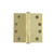 Grandeur Hardware - 4" Button Tip Heavy Duty Hinge with Square Corners - Polished Brass - BUTHNG - 819996