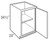 Mantra Cabinetry - Omni Paint - Full Height Base Single Door Cabinets - B9FHR-OMNI GRAPHITE