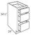 Mantra Cabinetry - Omni Paint - 3 Drawer Base Cabinets - 3DB15-OMNI GRAPHITE