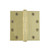 Grandeur Hardware - 4.5" Button Tip Heavy Duty Hinge with Square Corners - Polished Brass - BUTHNG - 822101