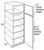 Mantra Cabinetry - Omni Paint - Utility Single Door Cabinets - U188424R-OMNI GRAPHITE