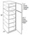 Mantra Cabinetry - Omni Paint - Utility Single Door Cabinets - U189024R-OMNI GRAPHITE