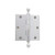 Grandeur Hardware - 3.5" Acorn Tip Residential Hinge with Square Corners - Bright Chrome - ACOHNG - 833051