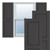 Ekena Millwork Farmhouse/Flat Panel Combination Fixed Mount Shutters - Painted Expanded Cellular PVC - TFP101RPF18X025SM