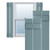 Ekena Millwork Farmhouse/Flat Panel Combination Fixed Mount Shutters - Painted Expanded Cellular PVC - TFP101SBF11X030SB