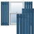 Ekena Millwork Farmhouse/Flat Panel Combination Fixed Mount Shutters - Painted Expanded Cellular PVC - TFP101SBF23X026HB