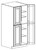 Life Art Cabinetry - Tall Pantry Cabinet - PC3090 - Princeton Creamy White
