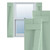 Ekena Millwork Farmhouse/Flat Panel Combination Fixed Mount Shutters - Painted Expanded Cellular PVC - TFP102BBF11X025SG