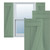 Ekena Millwork Farmhouse/Flat Panel Combination Fixed Mount Shutters - Painted Expanded Cellular PVC - TFP102BBF16X026TG