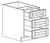 Life Art Cabinetry - Vanity Base 3-Drawers Cabinet - VBD12-3 - Princeton Off White