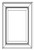 Life Art Cabinetry - Base Deco Door Panel - D2430B - Princeton Off White