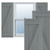 Ekena Millwork Farmhouse/Flat Panel Combination Fixed Mount Shutters - Painted Expanded Cellular PVC - TFP102BBF21X026CH