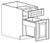 Life Art Cabinetry - Base Waste Basket Cabinet - BWBK18 - Lancaster White