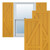 Ekena Millwork Farmhouse/Flat Panel Combination Fixed Mount Shutters - Painted Expanded Cellular PVC - TFP102FH15X032TU