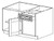 Life Art Cabinetry - Base Blind Cabinet - BBC39 - Lancaster Gray