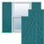 Ekena Millwork Farmhouse/Flat Panel Combination Fixed Mount Shutters - Painted Expanded Cellular PVC - TFP102FH15X078AN