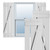 Ekena Millwork Farmhouse/Flat Panel Combination Fixed Mount Shutters - Primed Expanded Cellular PVC - TFP102SB17X086UN