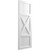 Ekena Millwork Farmhouse/Flat Panel Combination Fixed Mount Shutters - Painted Expanded Cellular PVC - TFP107FH15X025WH