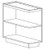 Life Art Cabinetry - Base Open End Shelf Cabinet - BOES12L - Lancaster Stone Wash