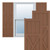 Ekena Millwork Farmhouse/Flat Panel Combination Fixed Mount Shutters - Painted Expanded Cellular PVC - TFP107FH18X077BT