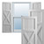 Ekena Millwork Farmhouse/Flat Panel Combination Fixed Mount Shutters - Painted Expanded Cellular PVC - TFP107FH18X078PR