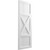 Ekena Millwork Farmhouse/Flat Panel Combination Fixed Mount Shutters - Primed Expanded Cellular PVC - TFP107FH18X078UN