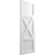 Ekena Millwork Farmhouse/Flat Panel Combination Fixed Mount Shutters - Painted Expanded Cellular PVC - TFP107FH18X078WH