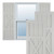 Ekena Millwork Farmhouse/Flat Panel Combination Fixed Mount Shutters - Painted Expanded Cellular PVC - TFP107FH18X079ST