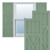 Ekena Millwork Farmhouse/Flat Panel Combination Fixed Mount Shutters - Painted Expanded Cellular PVC - TFP107FH18X080TG