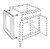 Eurocraft Cabinetry Shaker Series Stratus White Kitchen Cabinet - W1236- F - SHW