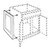 Eurocraft Cabinetry Slim Shaker Series Gauntlet Gray Kitchen Cabinet - BDD2430 - SLG
