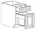 Life Art Cabinetry - Base Waste Basket Cabinet - BWBK18 - Anchester Espresso