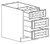 Life Art Cabinetry - 3-Drawer Base Cabinet - DB30-3 - Anchester Espresso
