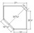 Aristokraft Cabinetry Select Series Dayton Birch Diagonal Wall Cabinet with Glass DCWG2736