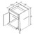 Aristokraft Cabinetry All Plywood Series Dayton Birch Base Cabinets With Roll Tray B24DDRT
