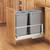 Rev-A-Shelf - 5349-1527DM-217 - Double 27 Qrt Pull-Out Waste Containers