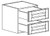 Life Art Cabinetry - Counter Top Drawer Cabinet - CTD18 - Anchester White
