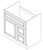 GHI Cabinetry Rustic Walnut Shaker - GV3021DRWS