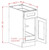 U.S. Cabinet Depot - Shaker Black - Single Door Single Rollout Shelf Base Cabinet - SB-B211RS