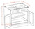 U.S. Cabinet Depot - Shaker Black - Double Door Single Rollout Shelf Base Cabinet - SB-B30S1RS