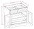 U.S. Cabinet Depot - Shaker Black - Double Door Double Rollout Shelf Base Cabinet - SB-B30S2RS