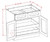 U.S. Cabinet Depot - Shaker Black - Double Door Double Rollout Shelf Base Cabinet - SB-B362RS