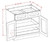 U.S. Cabinet Depot - Shaker Navy - Double Door Double Rollout Shelf Base Cabinet - SN-B30S2RS