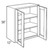 Mantra Cabinetry - Omni Stain - Wall Cut-for-Glass Cabinets - WCG3636-OMNI BEACHWOOD