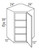 Mantra Cabinetry - Omni Stain - Diagonal Wall Cabinets - DW392424R-OMNI BEACHWOOD
